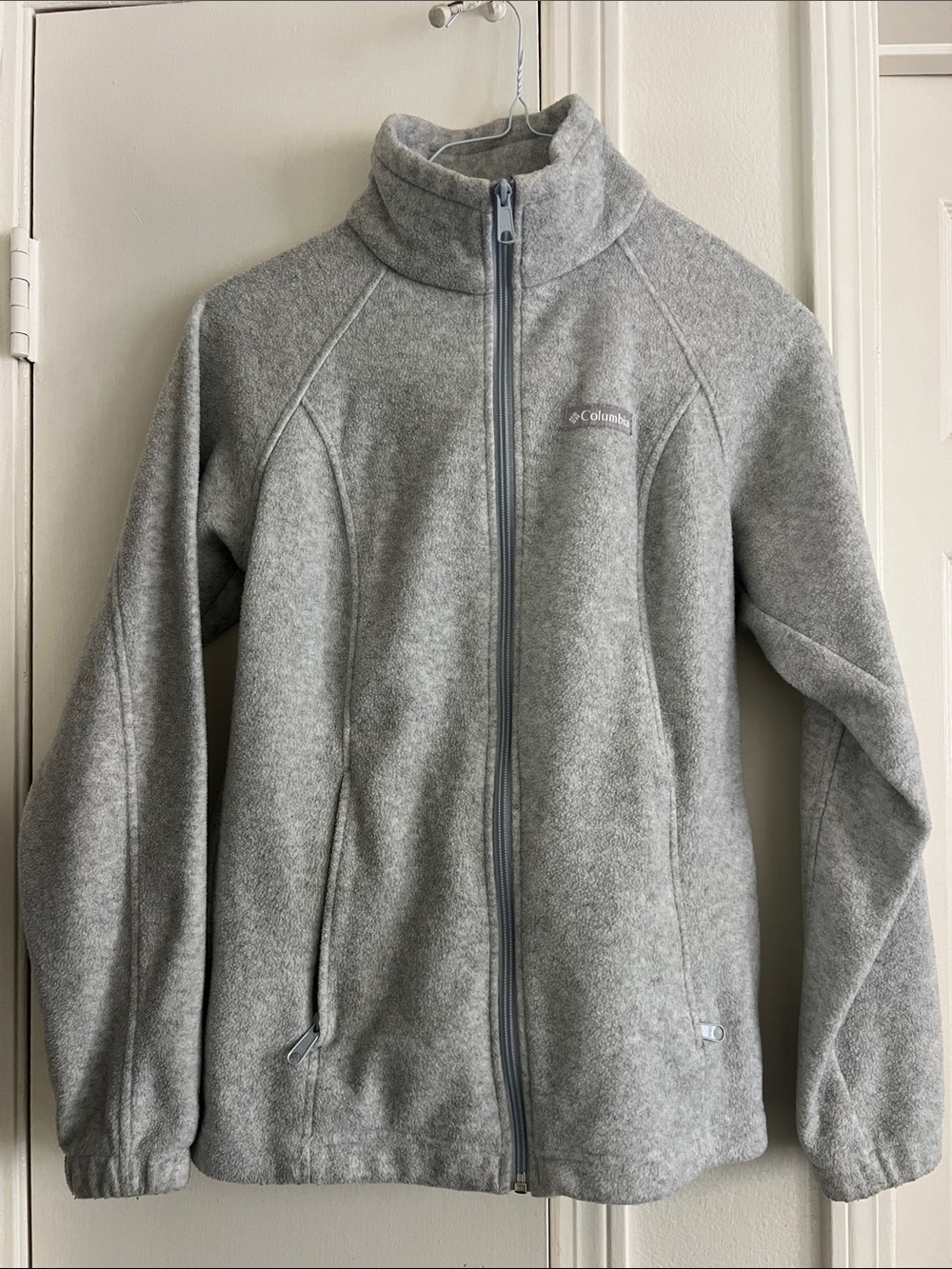 Columbia Light Gray Full-Zip Fleece Jacket